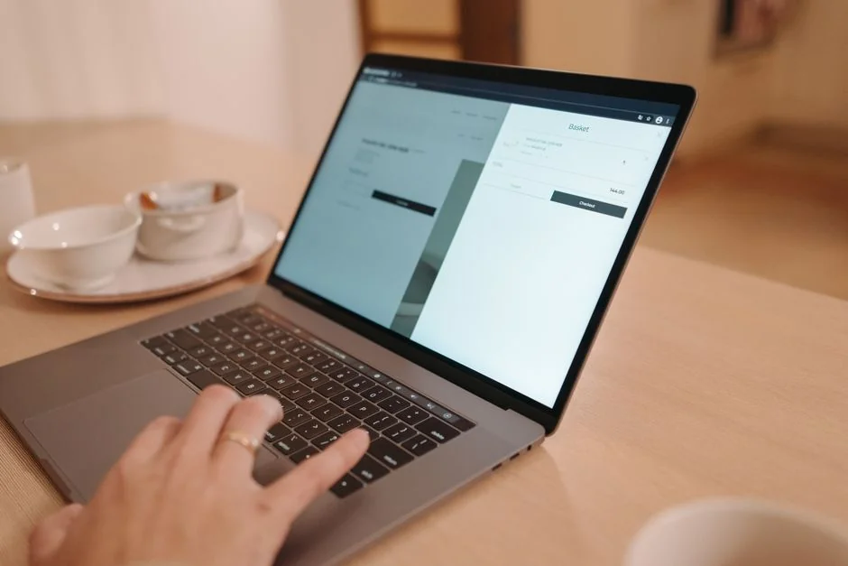 Close-up of a tablet displaying Googles search screen, emphasizing technology and internet browsing.